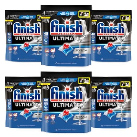 Finish Ultimate Bulaşık Makinesi Deterjanı Tableti 6 x 48 Kapsül, 288 Tablet