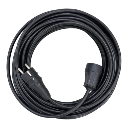 30 METRE 3x2,5 MM CCA TTR TEKLİ SİYAH RENK TOPRAKLI KAUÇUK SEYYAR ELEKTRİK KABLOSU