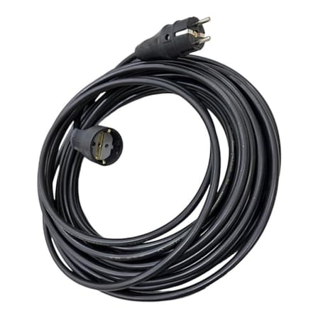 30 METRE 3x2,5 MM CCA TTR TEKLİ SİYAH RENK TOPRAKLI KAUÇUK SEYYAR ELEKTRİK KABLOSU