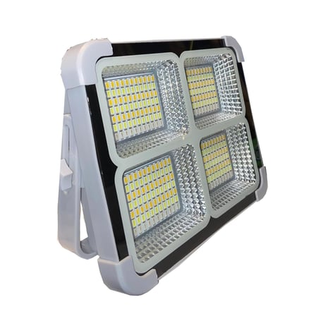 Seyyar Solar Led Projektör Gri Renk 200w Güneş Enerjili Portatif Led Işık Taşınabilir Sokak Aydınlatması IP66