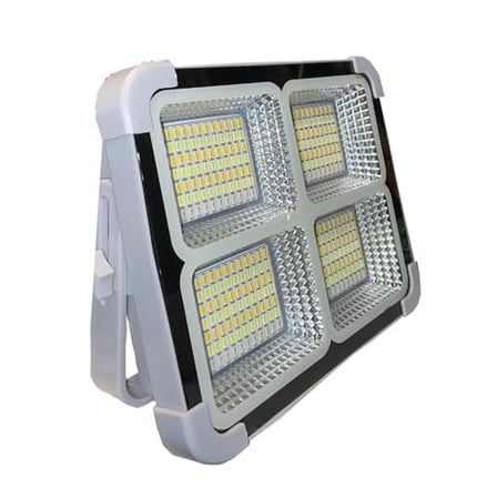 Seyyar Solar Led Projektör Gri Renk 200w Güneş Enerjili Portatif Led Işık Taşınabilir Sokak Aydınlatması IP66