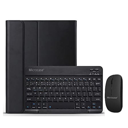 Microcase Huawei Matepad 11.5 inch Tablet Bluetooth Klavye ve Mouse + Standlı Kılıf - BKK6