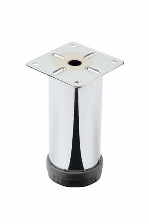 EYM 4 Adet Mobilya Ayağı Metal 10 cm Alttan Ayarlı 42 mm Krom Ayak
