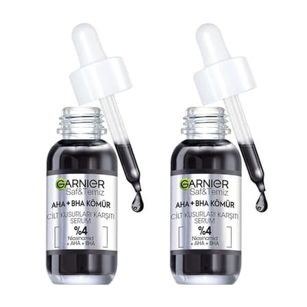 Garnier 2'li AHA+BHA CİLT KUSURLARI KARŞITI SERUM%4 [NİASİNAMİD + PEELING ETKİLİ AHA+BHA] 30ML Cilt Bakım Seti