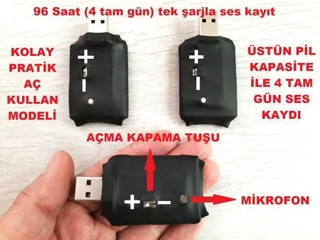 Minix 96 Saat Ses Yeni Versiyon Mini Usb Güvenlik Cihazı