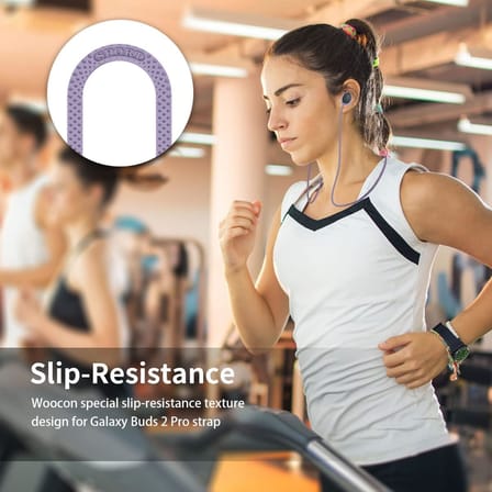 Coverzone Buds2 ile uyumlu/ Buds2 Pro ile uyumlu Yumuşak Güçlü Silikon Özel Kaymaz Tasarım Spor Kaybolmaya Karşı Kulaklık Aksesuarları Boyun ipi Lacivert