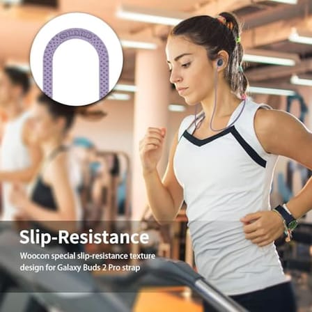 Coverzone Buds2 ile uyumlu/ Buds2 Pro ile uyumlu Yumuşak Güçlü Silikon Özel Kaymaz Tasarım Spor Kaybolmaya Karşı Kulaklık Aksesuarları Boyun ipi Lacivert