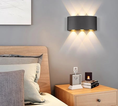 Ucuz Geldi Dekoratif Çift Yönlü Duvar Aydınlatma Led Aplik Duvar Lambası Haiti 10 Watt Desenli Duvar Aplik (Gün Işığı)