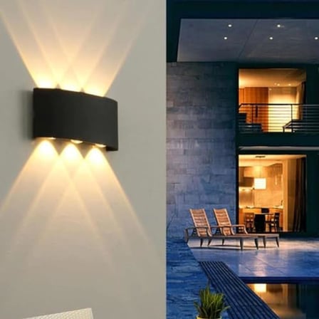 Ucuz Geldi Dekoratif Çift Yönlü Duvar Aydınlatma Led Aplik Duvar Lambası Haiti 10 Watt Desenli Duvar Aplik (Gün Işığı)