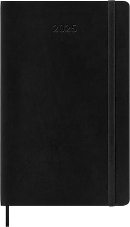 Moleskine Haftalık planlayıcı, 12 ay 2025 için notlar için yer sunan haftalık planlayıcı, yumuşak kapak ve elastik kilit, renk siyah, büyük format 13 x 21 cm
