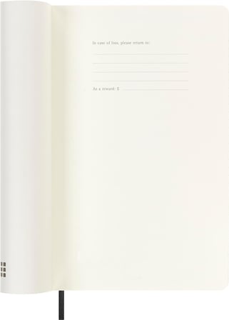 Moleskine Haftalık planlayıcı, 12 ay 2025 için notlar için yer sunan haftalık planlayıcı, yumuşak kapak ve elastik kilit, renk siyah, büyük format 13 x 21 cm