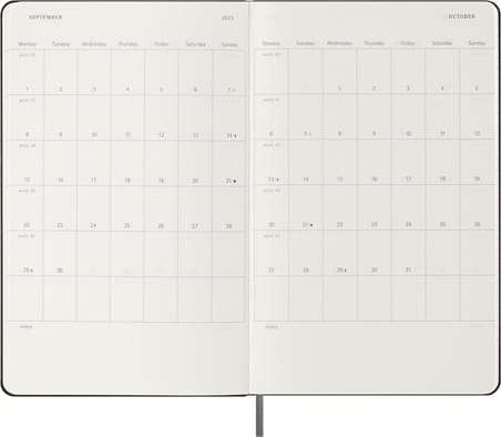 Moleskine Haftalık planlayıcı 2024-2025, ajanda, haftalık, 18 ay 2025, notlar için yerli, sert kapaklı ve elastik kilitli, büyük format 13 x 21 cm, renk siyah