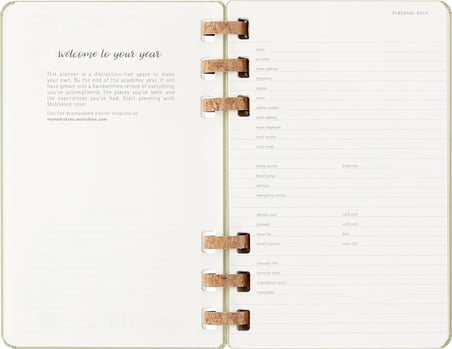 Moleskine Academic Monthly Planner 2024-25, 12 Aylık Haftalık ve Aylık Planlayıcı, Yumuşak Kapaklı Üniversite Planlayıcısı, Renkli Crush Kivi, Geniş Format 15 x 21 cm