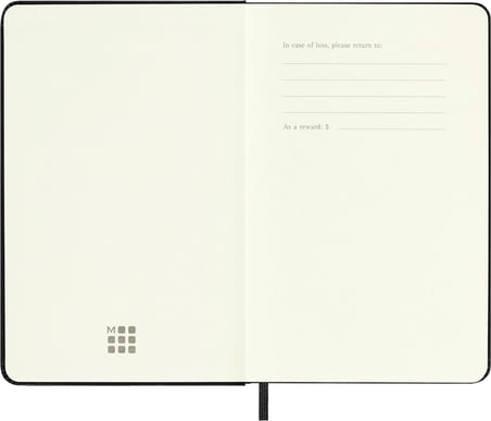 Moleskine Günlük planlayıcı, 12 aylık günlük planlayıcı 2025, sabit kapak ve elastik kilit, renk siyah, çanta formatı 9 x 14 cm