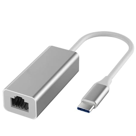 Coverzone Gigabit Type-C To Ethernet RJ45 Çevirici Kablolu İnternet Dönüştürücü 1000Mbps Macbook İle Uyumlu Notebook İle Uyumlu Alüminyum Kasa Tak Çalıştır USB-C To LAN Adaptörü RJ45 Tip-C ZR117