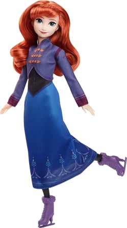 Disney Frozen Anna Moda Bebek ve Aksesuarları, Çıkarılabilir Elbise ve Patenlerle Buz Pateni Görünüm