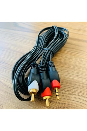 5 metre - 2 Rca 1 Stereo Aux Ses Hoparlör Kablo Oto Araç Ses Hoparlör Telefon Kablo Ses Sistem