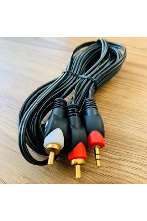 5 metre - 2 Rca 1 Stereo Aux Ses Hoparlör Kablo Oto Araç Ses Hoparlör Telefon Kablo Ses Sistem