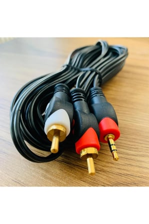5 metre - 2 Rca 1 Stereo Aux Ses Hoparlör Kablo Oto Araç Ses Hoparlör Telefon Kablo Ses Sistem