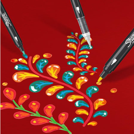 SHARPIE Creative Marker Kalemleri | Yuvarlak Uçlu Su Bazlı Kalemi | Mürekkep Kağıd