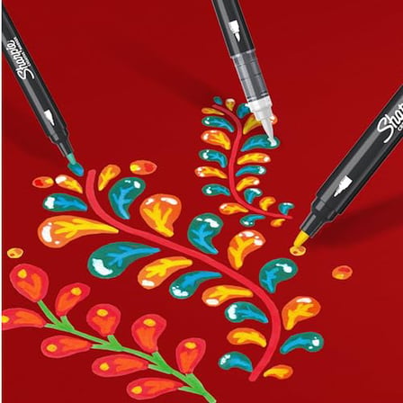 SHARPIE Creative Marker Kalemleri | Yuvarlak Uçlu Su Bazlı Kalemi | Mürekkep Kağıd