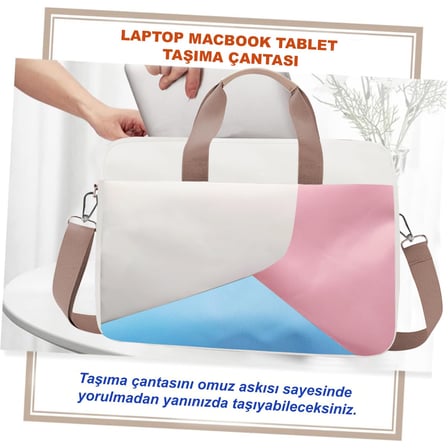 Microcase 9'' 14'' Inç Tablet, Macbook, Notebook 2 Bölmeli Omuz Askılı Ve El Tutacaklı Taşıma Çantası Al4227