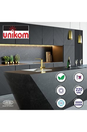 UNİKOM Mutfak Tezgah Altı Dekoratif Led Aydınlatma Armatür 100 Cm On-off Tuşlu Gün Işığı Gün Işığı