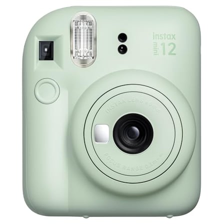Instax mini 12 Fotoğraf Makinesi-10'lu Film-Mini Albüm ve Deri Kılıf Seti (Yeşil)