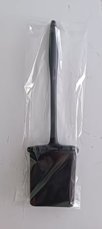 HAPPENS Tuvalet Fırçası Silikon Klozet WC Banyo Küvet Temizleme Fırçası Antibakteriyel Kolay Temizlenir Delmeden Duvara Monte Ürün boyutu: 36.5cm x 10cm x 4.1cm (Siyah)