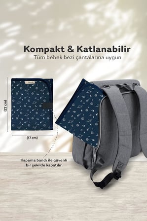 Monnhein Bebek Bakım Örtüsü, Bebek Alt Açma Minderi, Su Geçirmez Bebek Minderi, Planets