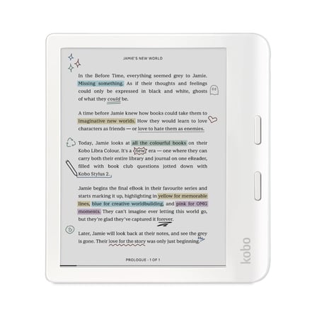 E Ink Kaleido™ 3 Ekranlı E-Kitap Okuyucu, 7 inç, Renkli, Parlama Yok, Bildirim Yok