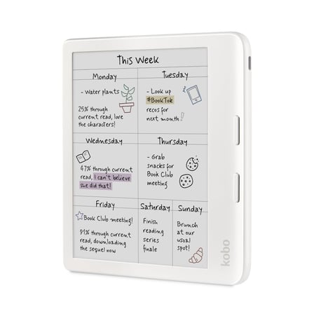 E Ink Kaleido™ 3 Ekranlı E-Kitap Okuyucu, 7 inç, Renkli, Parlama Yok, Bildirim Yok