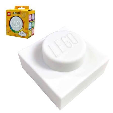 IQ İkonik 1x1 Plakalı Gece Lambası - Beyaz (LP50), Gençler, Çocuklar ve Yetişkinler için Yumuşak Silikon Renk Değiştirme Işığı - Rahat Bir Ortam için Günlük Beyaz Gece Lambası
