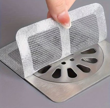 Busstier Tek Kullanımlık Banyo Gideri Süzgeci ve Yapışkanlı Mutfak Evye Çöp Ayırıcı Seti, Saç Kıl Tu