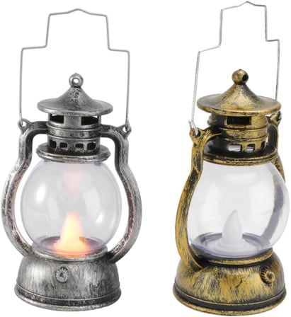Dekoratif Led Işık Ev Dekorasyonu Kandil Gaz Lambası Kulube Dekor Pilli Led Işık Taşınabilir Anahtarlıklı Mini Fener Ev Dekor Aydınlatma Süsleme Hediyelik (gaz lambası, 4)