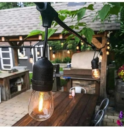 10 Duylu Birbirine Eklenebilir 10 Mt Sarmaşık Dış Mekan Bahçe Aydınlatma Armatürü E27 Ip64 (Ampul Dahil Değildir)