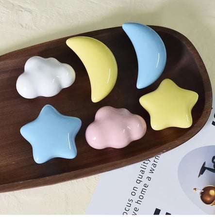 SUME Modern Bulut Kulp Bebek Çocuk Genç Odası Çekmece Dolap Mobilya Kulpu Pembe