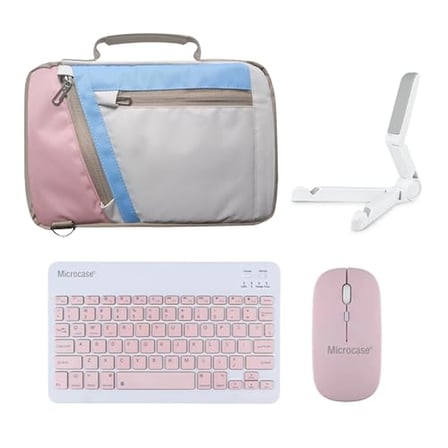 Microcase Huawei Matepad 11.5 PaperMatte Edition Uyumlu Tablet Çanta+Türkçe Bluetooth Klavye +Mouse+ Standı - Pembe AL4382 (Pembe)