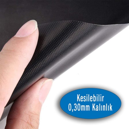 Yanmaz Yapışmaz Mangal Pişirme Örtüsü "GRILLMAT" - 40 cm Genişlik, 0.30mm Kalınlık, Siyah Re
