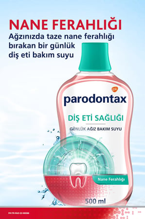 Parodontax Nane Ferahlığı Ağız Bakım Suyu 500 ml Alkolsüz