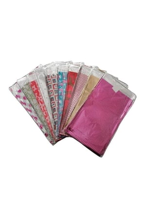 Metalize Hediye Poşet Paketi 20x25 cm Kendinde Bantlı Renkli Hediye Paketi 100'lü