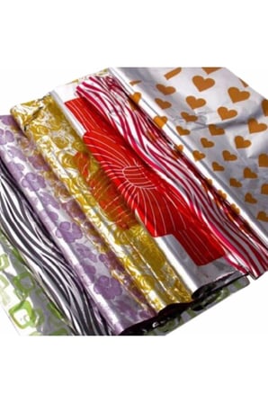 25 Adet 30x45 Cm Metalize Bantlı Hediye Poşeti, Metalize Hediye Paketi Poşeti Jelatin