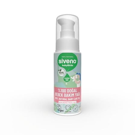 Siveno  Doğal Bebek Yağı Organik Jojoba Bakım Masaj Yağı Parafinsiz Bitkisel Vegan 50 Ml