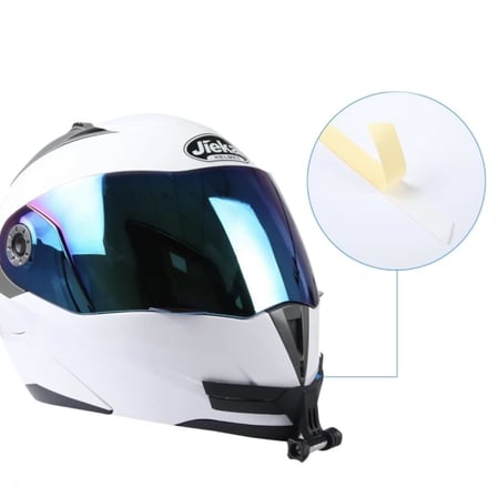 fimtech Motosiklet Kask Çene Yapıştırıcılı Telefon ve Aksiyon Kamera Tutucu
