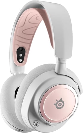 Steelseries Arctis Nova Booster Pack Rose Quartz - Oyun Kulaklığı Aksesuarı - İki Renkli Naylon Kafa Bandı - Benzersiz Metalik Hoparlör Plakası İmitasyon Parçası ile Kişisel