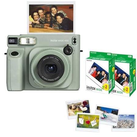 Instax Wide 400 İnstant Fotoğraf Makinesi - 40'lı film (Yeşil)