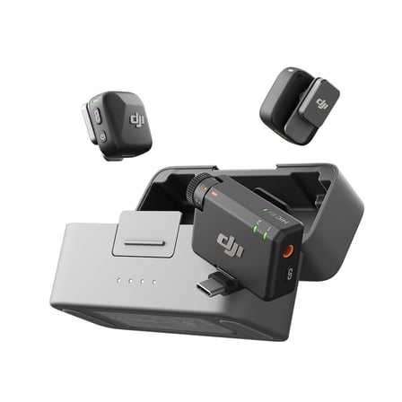 DJI MIC Mini (2Tx + 1 Rx Şarj Kutusu), Ultra Hafif, HQ Ses, 48 Saat Kullanım, Gürültü İptali, Otomatik Limit, Kablosuz Mikrofon, Kamera/Iphone/Android, Vlog, Akış İçin