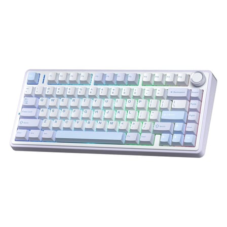 Aula F75 Mekanik RGB TKL Gray Switch Kablosuz Makrolu Hot Swap Klavye Buz Mavisi