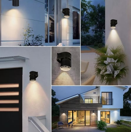 Ucuz Geldi Tekli Çağlayan Aplik IP54 Dış Mekan Zita Bahçe Aydınlatma Duvar Apliği + Gu10 Led Ampul (Turuncu)