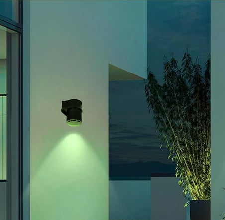 Ucuz Geldi Tekli Çağlayan Aplik IP54 Dış Mekan Zita Bahçe Aydınlatma Duvar Apliği + Gu10 Led Ampul (Yeşil)